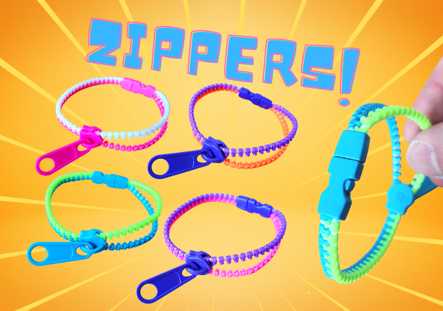 Zipper Sensory Zip Bracelets Fidget Toys