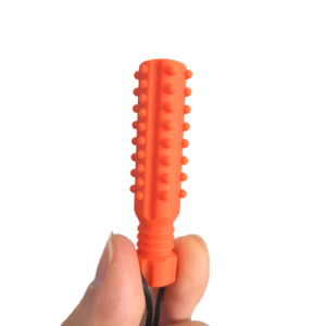 Sensory Baton Chew Pendant Teething Necklace - Orange