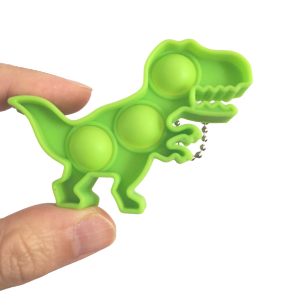 Mini Pop Bubble Keychain Fidget Toys (Dino) - Image 2