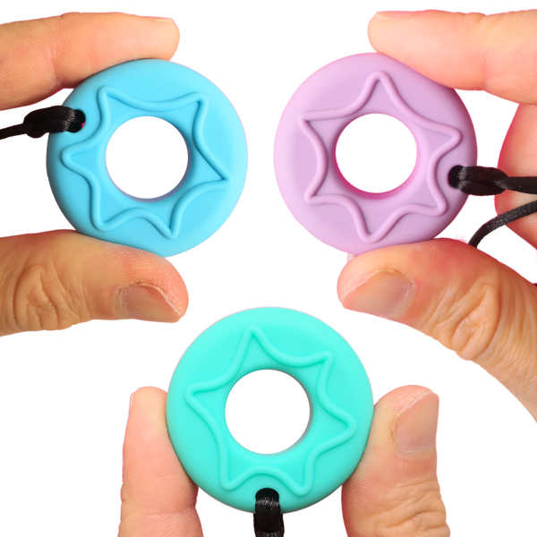 Chewy Doughnut Biting Aid Chew Necklaces